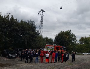 odprawa funkcjonariuszy  i ratowników przed ćwiczeniami