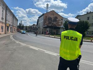 policjanci na wyścigu kolarskim &quot;ORLEN WYŚCIG NARODÓW&quot;