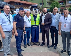 policjanci na wyścigu kolarskim &quot;ORLEN WYŚCIG NARODÓW&quot;