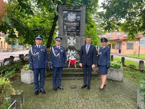 uroczystości obchodów Święta Policji w Komendzie Powiatowej Policji w Lesku 25 lipca 2024 roku