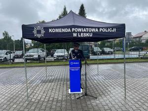 uroczystości obchodów Święta Policji w Komendzie Powiatowej Policji w Lesku 25 lipca 2024 roku