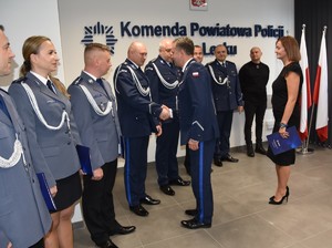 uroczystość w Komendzie Powiatowej Policji w Lesku