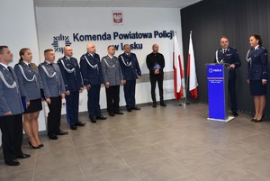 uroczystość w Komendzie Powiatowej Policji w Lesku