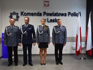 uroczystość w Komendzie Powiatowej Policji w Lesku