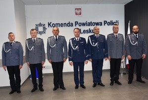 uroczystość w Komendzie Powiatowej Policji w Lesku