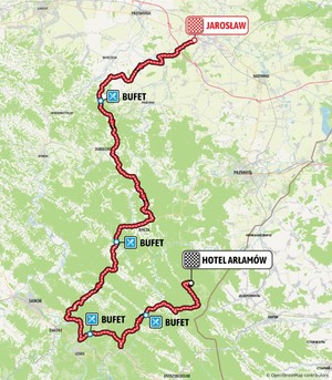 mapa wyścigu kolarskiego
