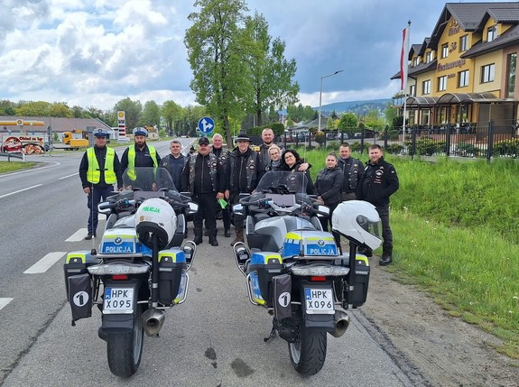 akcja policjantów i motocyklistów na rzecz bezpieczeństwa w RD