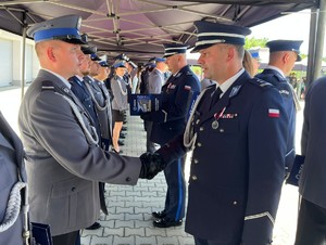 uroczystość Święta Policji w Komendzie Powiatowej Policji w Lesku