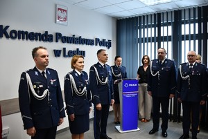 Uroczystość z okazji zdania i objęcia obowiązków służbowych na stanowisku Komendanta Powiatowego Policji w Lesku