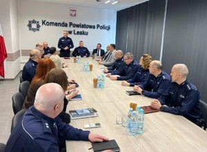 odprawa roczna w Komendzie Powiatowej Policji w Lesku